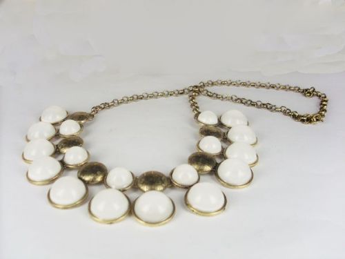 N-0570 European classical style faux gem tassels necklace