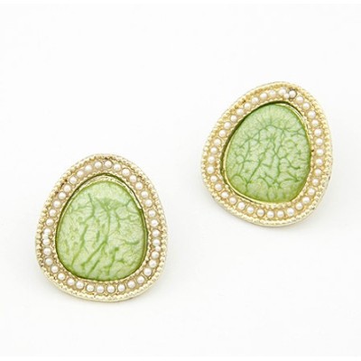 E-1680 new style pearl gem triangle ear stud
