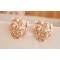 E-0219 new style charming pearl rhinestone flower butterfly earring ear stud