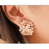 E-0219 new style charming pearl rhinestone flower butterfly earring ear stud