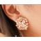 E-0219 new style charming pearl rhinestone flower butterfly earring ear stud