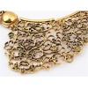 N-2007 Womens Copper Tone Metal Hollow Out Lace Design Flower Collar Choker Necklace