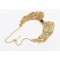 N-2007 Womens Copper Tone Metal Hollow Out Lace Design Flower Collar Choker Necklace