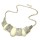 N-1036 European style luxurious fashion simple stripe polygonal gem necklace