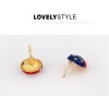 New Design Jewelry Enamel US America Flag Ball Ear Stud Earrings E-0560
