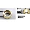 F-0023 Punk Womens Metal Circle Ring Hair Cuff Wrap Hinged Ponytail Holders Band