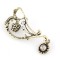 E-0577 Vintage Style leaf flower rhinestone ear cuff ear stud clip