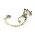 E-1171 Vintage lucky rhinestone Cross Earrings ear cuff