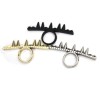 R-0132 New Hot Gothic/Punk Rock Vintage Style Bronze Silver Black Rivet Ring #6 Size