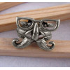 R-0185 Vintage Style Bronze Silver Glasses nose beard ring set 3 pieces
