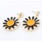 E-0231 New Multi Layer Enamel Petal Flower Colorful Rhinestone Ear Stud Earrings