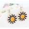 E-0231 New Multi Layer Enamel Petal Flower Colorful Rhinestone Ear Stud Earrings