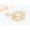 E-0231 New Multi Layer Enamel Petal Flower Colorful Rhinestone Ear Stud Earrings