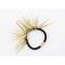 F-0062 punk style silver gold tone Triangular pyramidal hairband rope