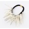 F-0062 punk style silver gold tone Triangular pyramidal hairband rope