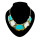 N-0258 Punk geometric irregular Enamel Vintage style Necklace