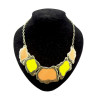 N-0258 Punk geometric irregular Enamel Vintage style Necklace