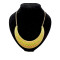 N-2104 gold plated geometry crescent Enamel wave Shape Necklace