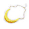 N-2104 gold plated geometry crescent Enamel wave Shape Necklace