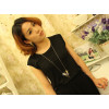 S-0005 European style gold plated pearl triangular shield necklace earring set