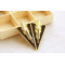 S-0005 European style gold plated pearl triangular shield necklace earring set