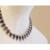 N-1288 Punk silver gold gun black Rivets rhinestone choker necklace