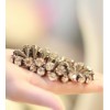 N-1288 Punk silver gold gun black Rivets rhinestone choker necklace