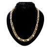 N-1309 gold plated punk rock gold gun black metal rivet necklace
