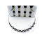 N-2020 silver gun black gold plated punk rock rivet necklace