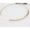N-2020 silver gun black gold plated punk rock rivet necklace