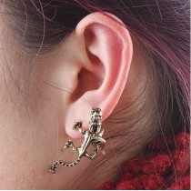 E-1206 Punk Gothic cute Dragons Ear Cuff Stud Earring