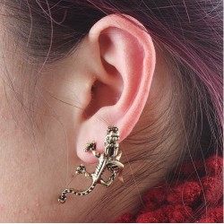 E-1206 Punk Gothic cute Dragons Ear Cuff Stud Earring