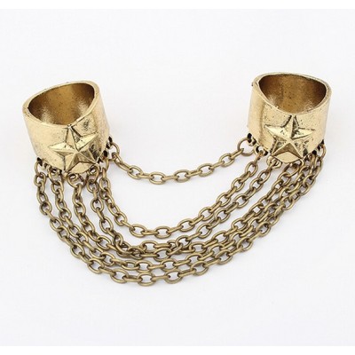 R-0141 Personality multilayer double Pentagram ring