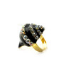 S-0020 charming enamel rhinestone conch shape necklace ring earring set