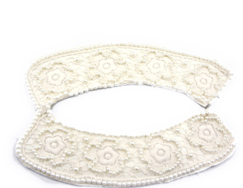 N-2033 All-match Full Pearl flower lace Collar Necklace