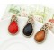 E-0257 Korea Style retro copper tone alloy drip gem ear stud