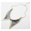 N-4599 retro rose flower snake skin bowknot collar  choker Necklace
