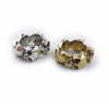 R-0063 wholesale 2 pieces bronze silver skull ring