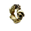 R-0063 wholesale 2 pieces bronze silver skull ring