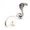 E-1200 Punk Gothic silver/bronze tone snake  ear cuff clip