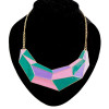 N-2094 European Style Punk Rock Crescent Geometric enamel choker  Necklace