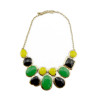 N-0257 gold plated Geometric enamel heart  egg shape choker Necklace