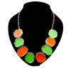 N-0787 gold plated enamel Geometric irregular round choker Necklace