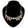 N-1280 gold plated enamel angel wing pearl flower shape collar necklace