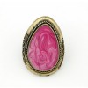 Vintage Style  enamel big drip ring adjustable