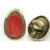 Vintage Style  enamel big drip ring adjustable