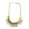 New vintage gold/silver metal geometry chain crystal choker necklace N-1039