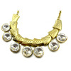 New vintage gold/silver metal geometry chain crystal choker necklace N-1039