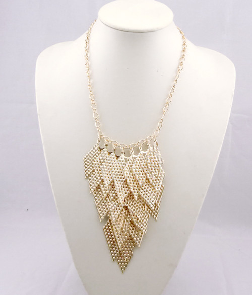 fashion Style  Geometric diamond-shaped hollow out  necklace N-0067
