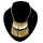 Bohemia Style gold plated beads Double-deck tassels necklace N-0762